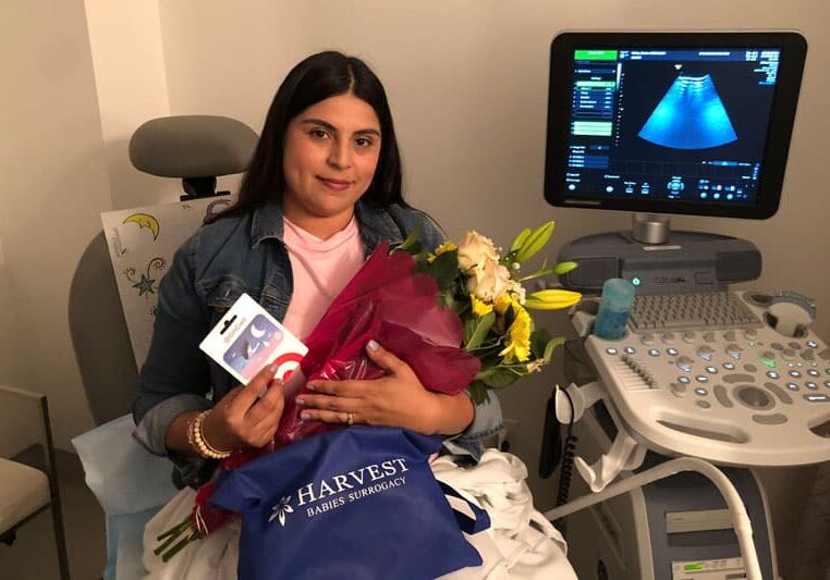 happy beautiful surrogate at harvest surrogacy