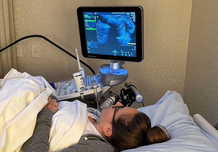 surrogate mother getting ultrasound